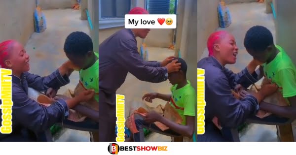"I love him"- Slay queen says as she chops love with shoemaker (watch video)