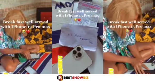 Man buys iPhone 13 pro max for his girlfriend just as compensation for breaking up with her (video)