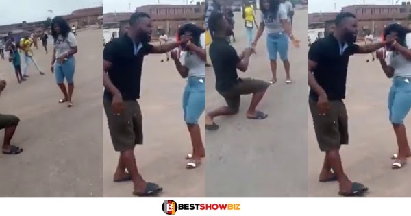 Man beats up his girlfriend for publicly rejecting his marriage proposal (watch video)