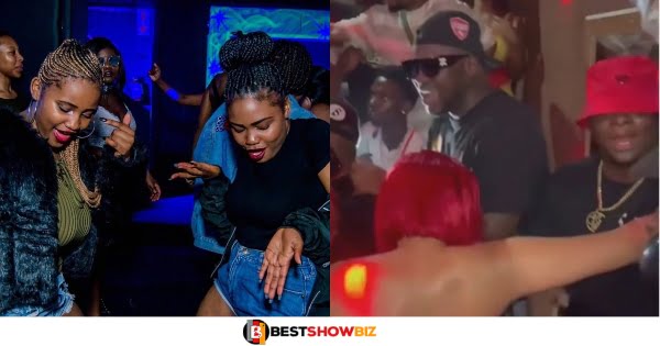 Married man Medikal spotted at a str!p club enjoying other women