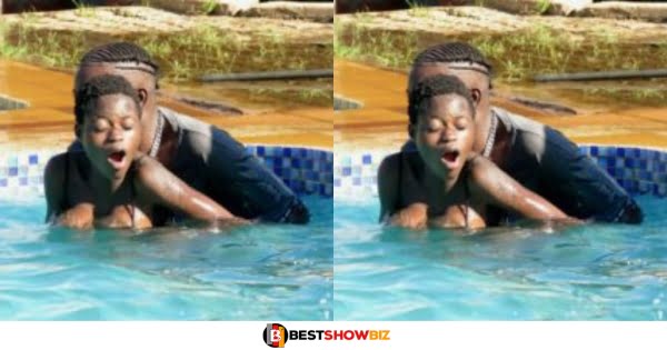 See what this couple were spotted doing in a pool (photos)
