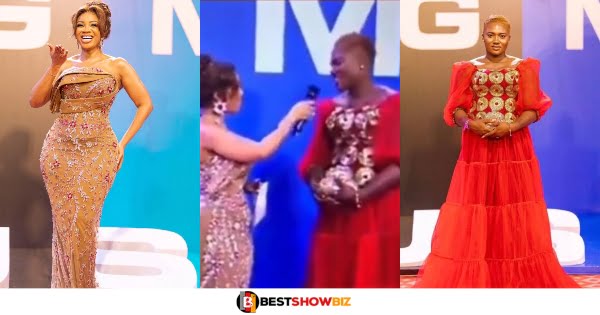 Ghanaians praise Serwaa Amihere for her professionalism whiles interviewing Abena Korkor (video)