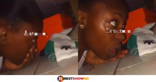 Side chic records herself hiding under the bed after the man's wife came home early