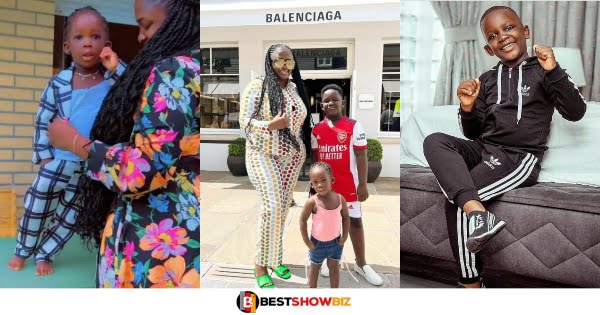 See beautiful photos of Tracey Boakye with her two children