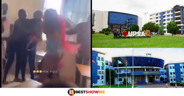 2 UPSA female students fight in class over a guy (watch video)