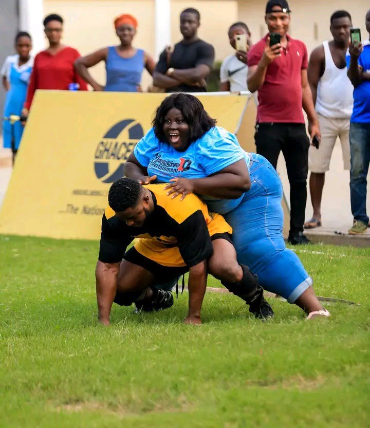 Ghana's Strongest Includes Carrying Of 195kg Plus Size Lady - Photos