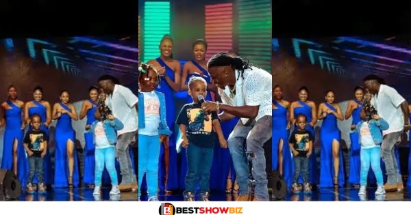 Beautiful Video As Stonebwoy's Kids Join Him On Stage To Perform - Watch