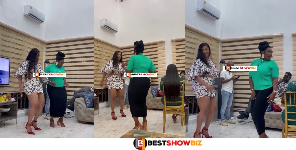 Emelia Brobbey Challenges Hajia4reall as they twërk for guests in new video