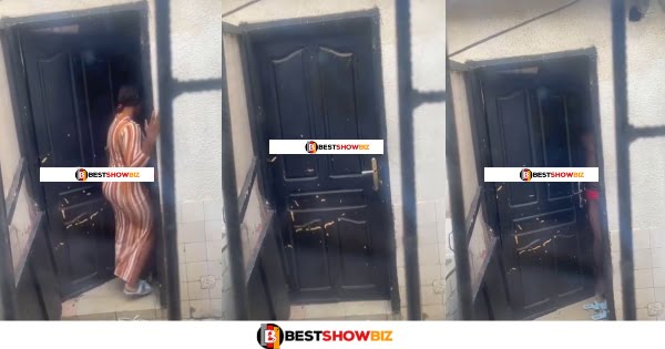 It's About To Go Down- Reactions As Guy Closes Door After Girlfriend Entered (Video)