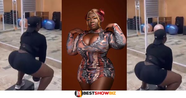 New Video of Maame Serwaa Working Out At The gym Stirs Online