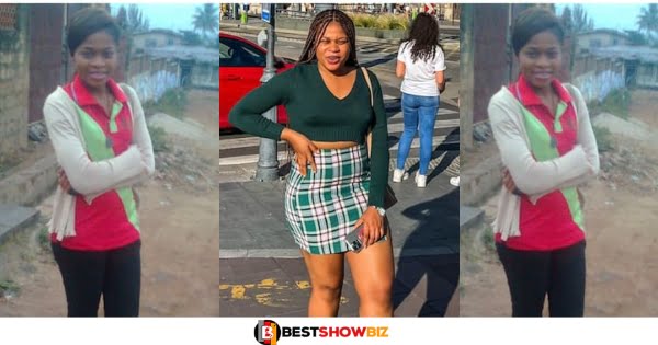 See The Massive Transformation Of A Young Lady Before And After Travelling Abroad (Photos)