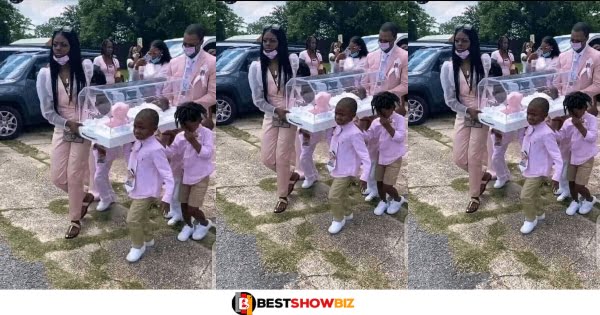 Tears Flow As Quintuplet Brothers Carry Their Only Dead Sister's Coffin - Photos