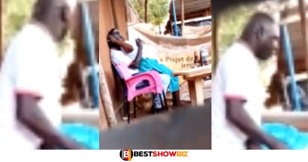 (VIDEO) Big Man Caught On Camera 'Eating' A Waitress in Broad Daylight