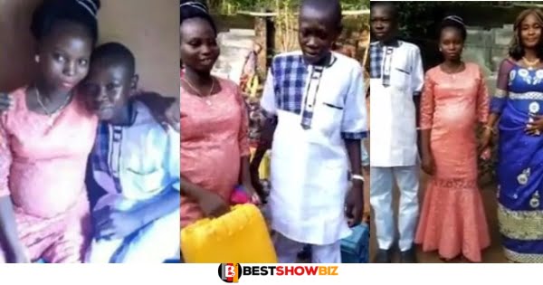 (Video) 14-Year-Old Boy Forced To Marry A Lady Older Than Him After 'Chopping' and Impregnating Her