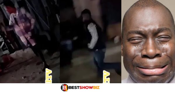 (Video) Man chases slay queens with stones for refusing to give him their number