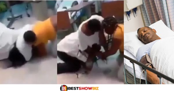 (Video) Wife and side-chick clash and fight at the hospital where her husband has been admitted
