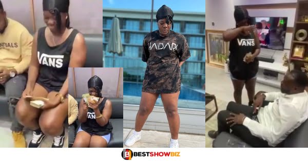 TikTok Asantewaa Almost In Tears After Business Man Gave Her Huge Sum Of Money For Her Birthday (video)