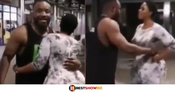 Guy Lifts His Big Yansh Girlfriend After His Friends Challenged Him (Video)