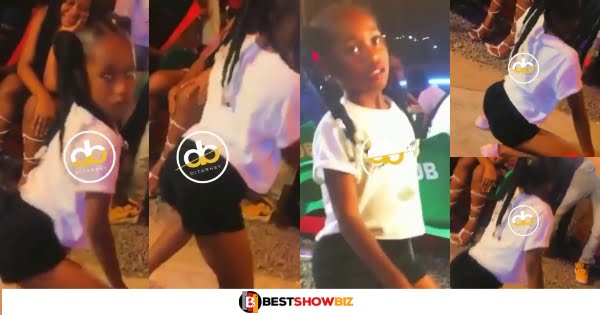 7 years old girl known as Kasoa Goddess thrills Party goers with her tw3rk!ng skills