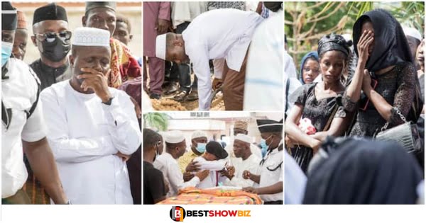 See sad Photos from the burial of Ibrahim Kwarteng's wife ( CEO of crime check foundation)