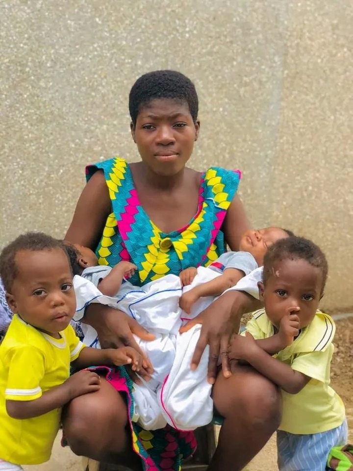 See Reactions as 17-year-old girl struggling to cater for her twins gives birth to another set of twins