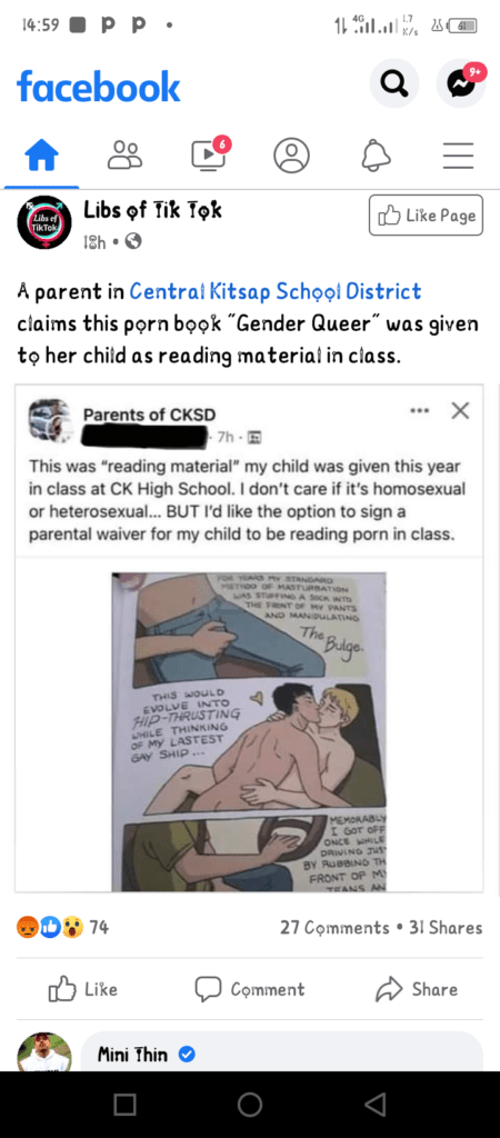 Parents Angry At Children's School For Providing Kids with Homosexual textbooks to read