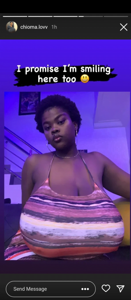 Chioma Love Flaunts Her Natural and Big Melons In New Sultry Photos