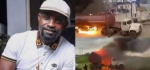 (Video) Tunker driver hailed as a hero after risking his life to drive a burning truck out of a residential area