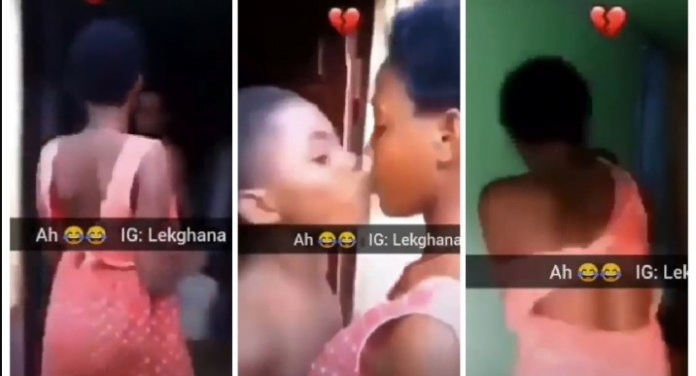 Young boy receives hot slaps for trying to k!ss a girl (video)