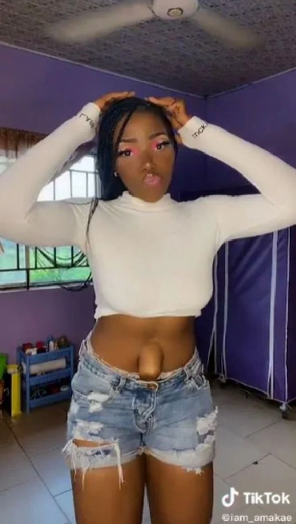 "I love myself" – Lady with big belly button says as she flaunts it in crop tops'