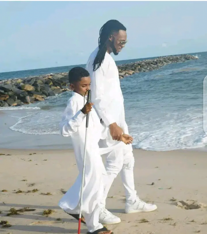 New Photos Of Flavour's Adopted Son, Semah Looking All Grownup Surfaces