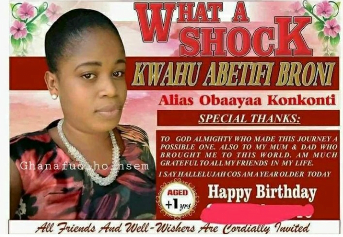 Beautiful lady shocks social media with her ' WHAT A SHOCK' birthday flyer