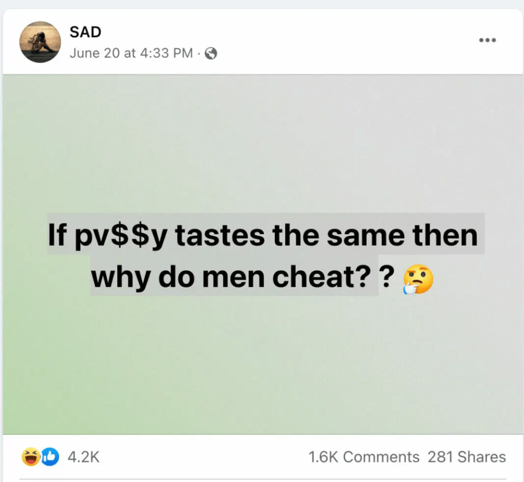 "Why do men cheat if all pΰs$y tastes the same"- Lady asks (see how some men responded on social media)