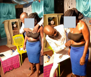 Another Pastor Caught On Camera Bathing Female Member In Church All In The Name Of Miracle (Video + Photos)