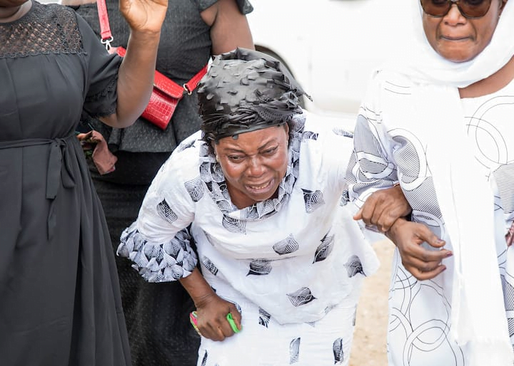 See sad Photos from the burial of Ibrahim Kwarteng's wife ( CEO of crime check foundation)