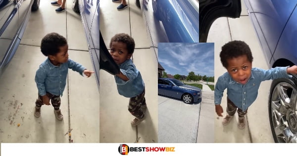 Video of little boy crying after his father opted to take him to school in a Range Rover Instead of Roll Royces (watch)