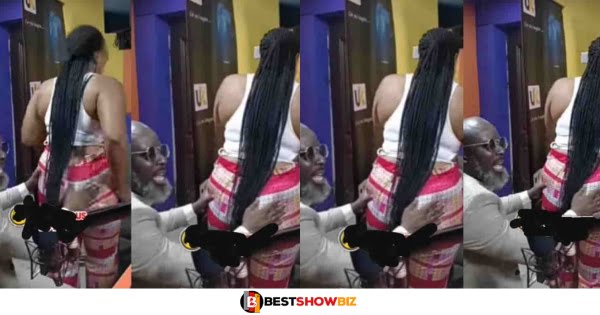 Video of Prophet Kumchacha pressing the nyἇsh of a lady on camera surfaces online (watch