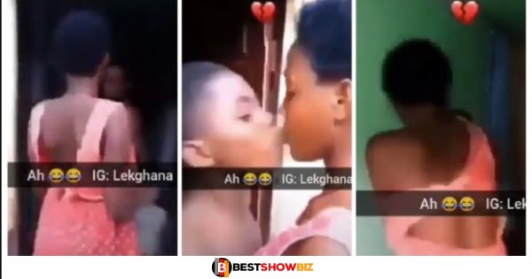 Young boy receives hot slaps for trying to k!ss a girl (video)