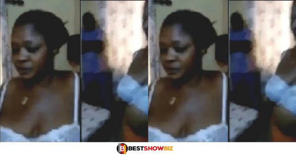 Lady faints after catching her husband sleeping with his own mother