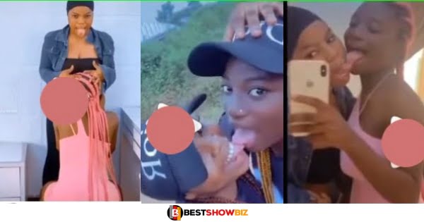 "We are just friends, not l3sb!ans"- Two girls playing with themselves reveals