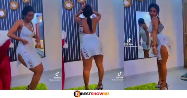 Slay queen with small nyἅsh gets men talking on social media (video)