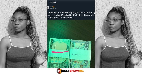 "He wrote his number on Money, gave it to me and asked me to call him"- Lady shares her encounter with a man