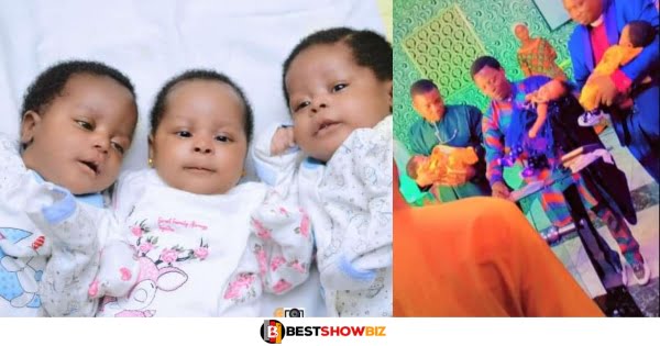 Nigerian woman welcomes triplets after 18 years of marriage