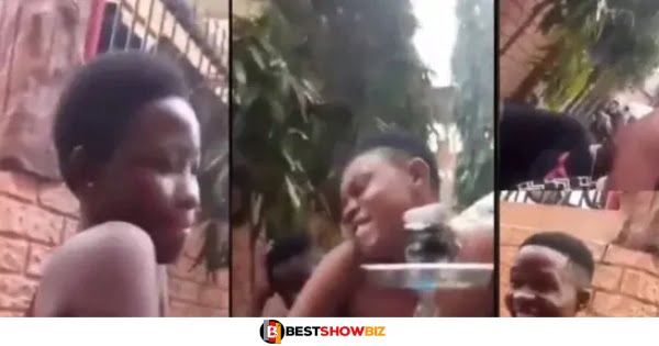 JHS school kids spotted chopping themselves at a party (watch video)