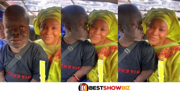 Love Is Sweet - Reactions As A 'Dwarf' Man and His Wife Chops Love In A Taxi (Video)