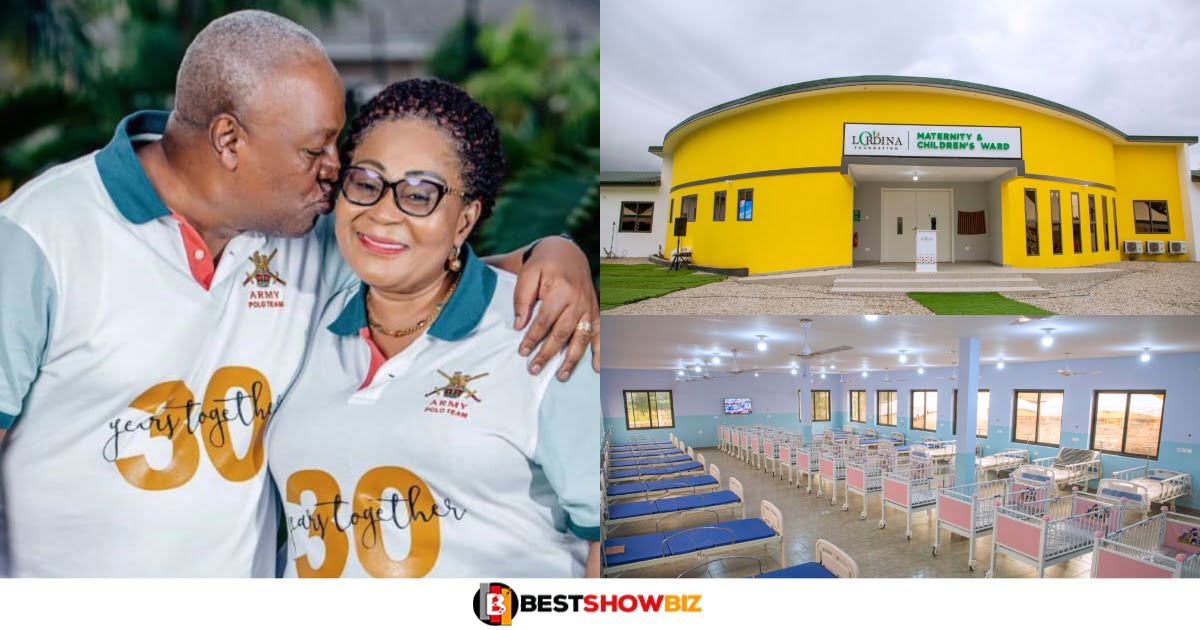 Ex-president Mahama and his wife Lordina build and Donate a maternity and children's ward to celebrate 30 years of marriage.
