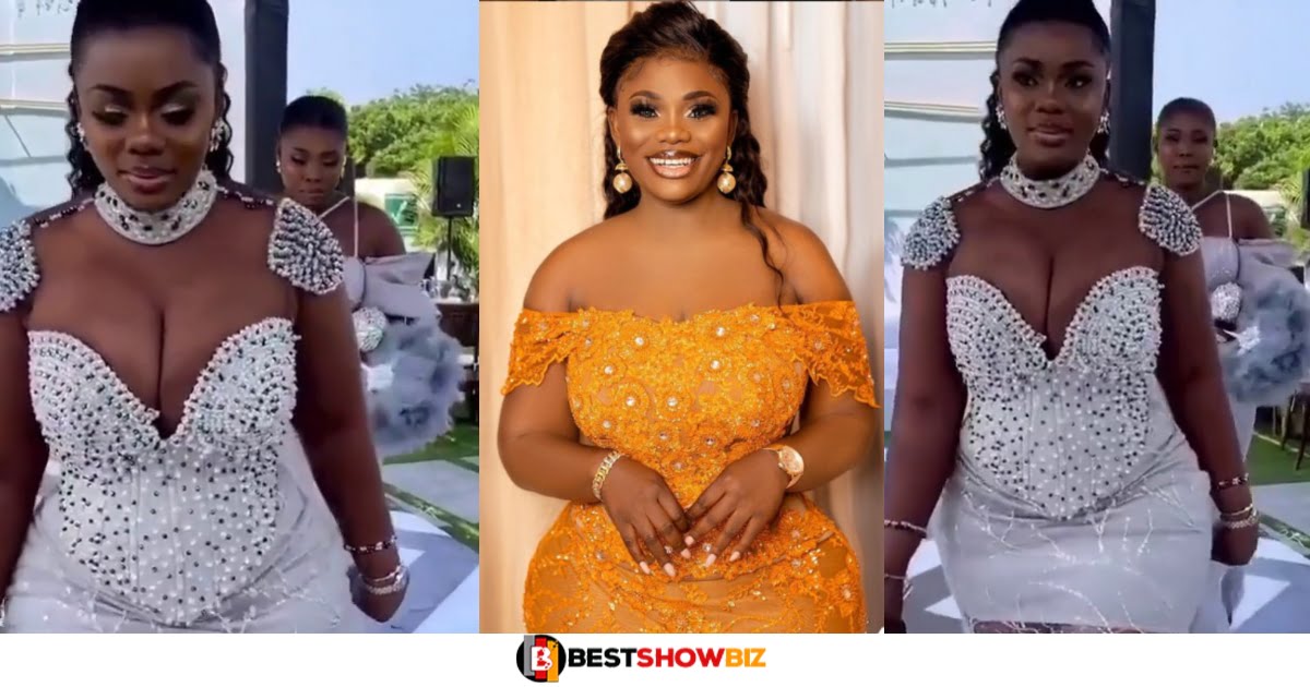 Second Marriage? Reactions As Akua GMB Storms The Internet In Beautiful Wedding Dress (Video)