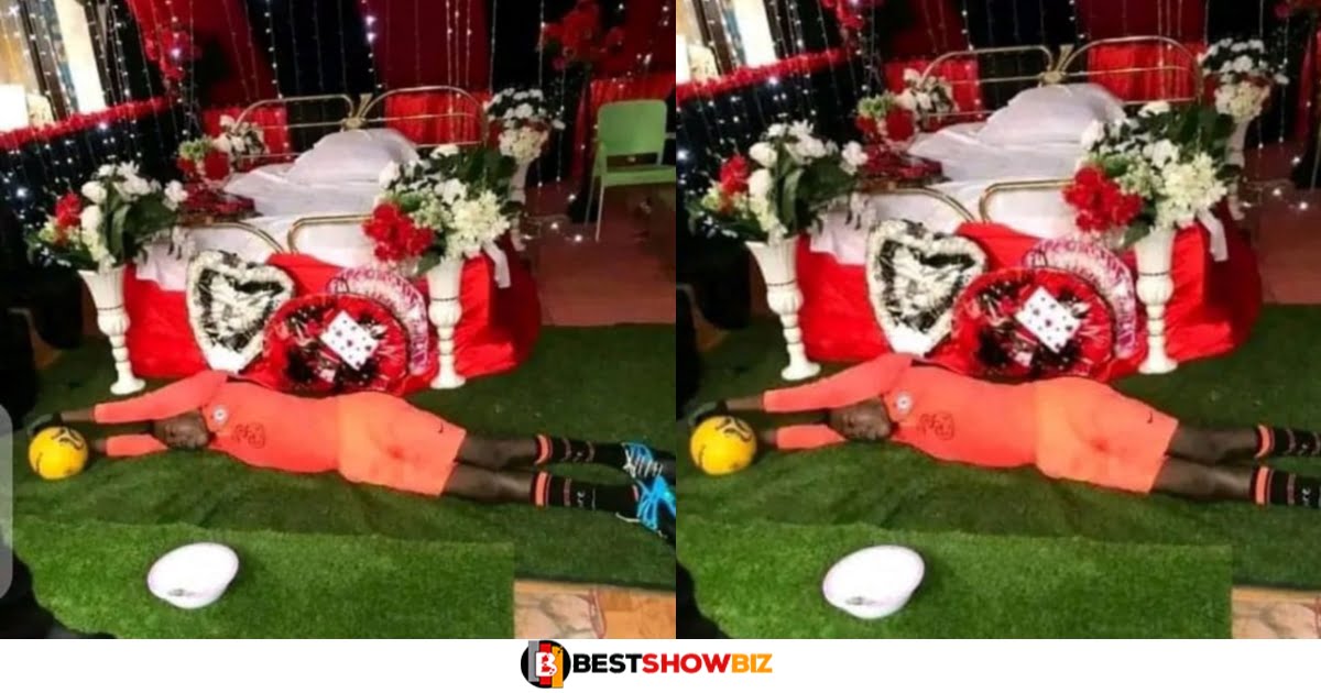 See How Division 3 Goalkeeper Catches Ball Even In His Death As He Is Being Laid In State