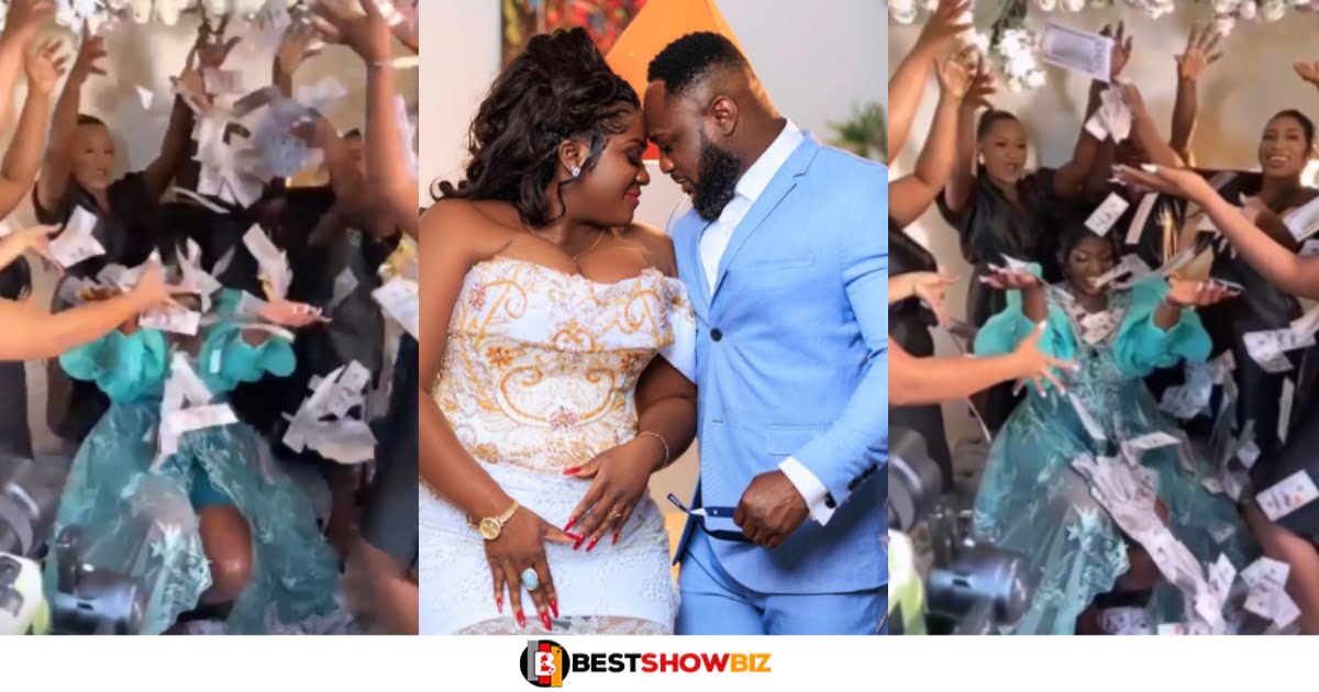 Dollars rain on Tracey Boakye as her Traditional marriage is set to begin soon (watch video)