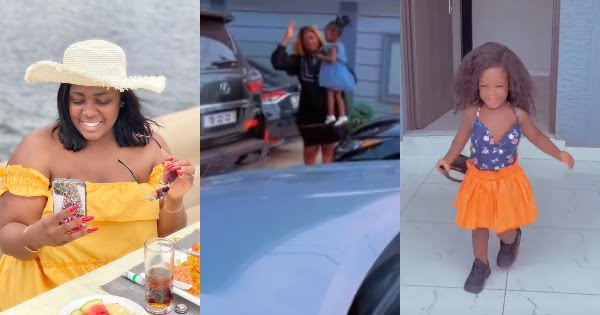Video of Tracey Boakye's daughter choosing the car she wants to be driven in for the day causes stir online